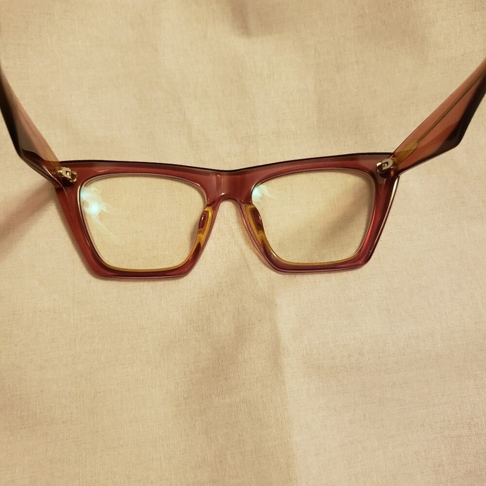 Zeelol womens pink Prescription glasses - Picture 3 of 4